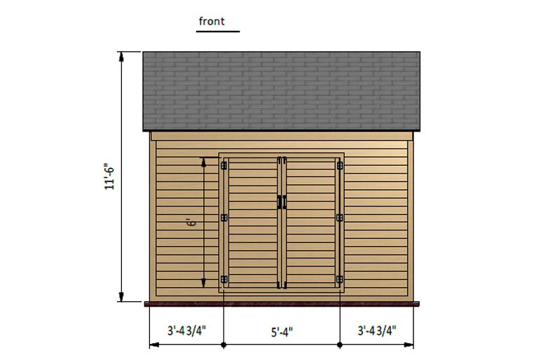rumfy 12x12 gable roof storage shed plan - howtoplans.org
