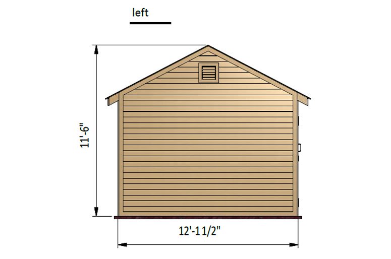 oxbow 12x16 gable roof storage shed plan - howtoplans.org