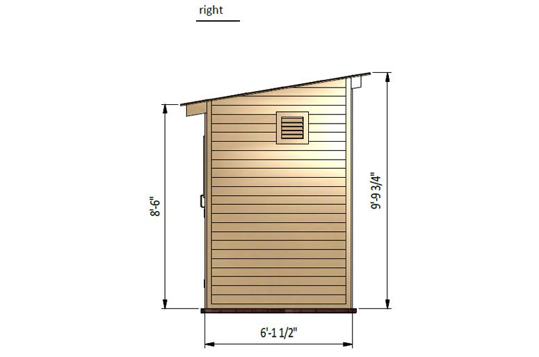 lumber jack 6x10 lean-to roof storage shed plan