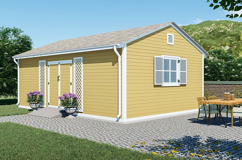 Zilla 16x24 Gable Roof Garden Shed Plan - Howtoplans.org